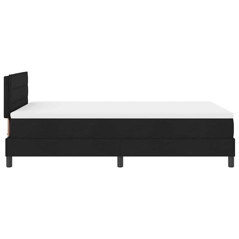 vidaXL Boxspring ágy matraccal matracmal Fekete 120 x 190 cm szövet