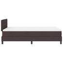 vidaXL Boxrugós ágy fejtámlával Sötét Barna 120 x 190 cm szövet