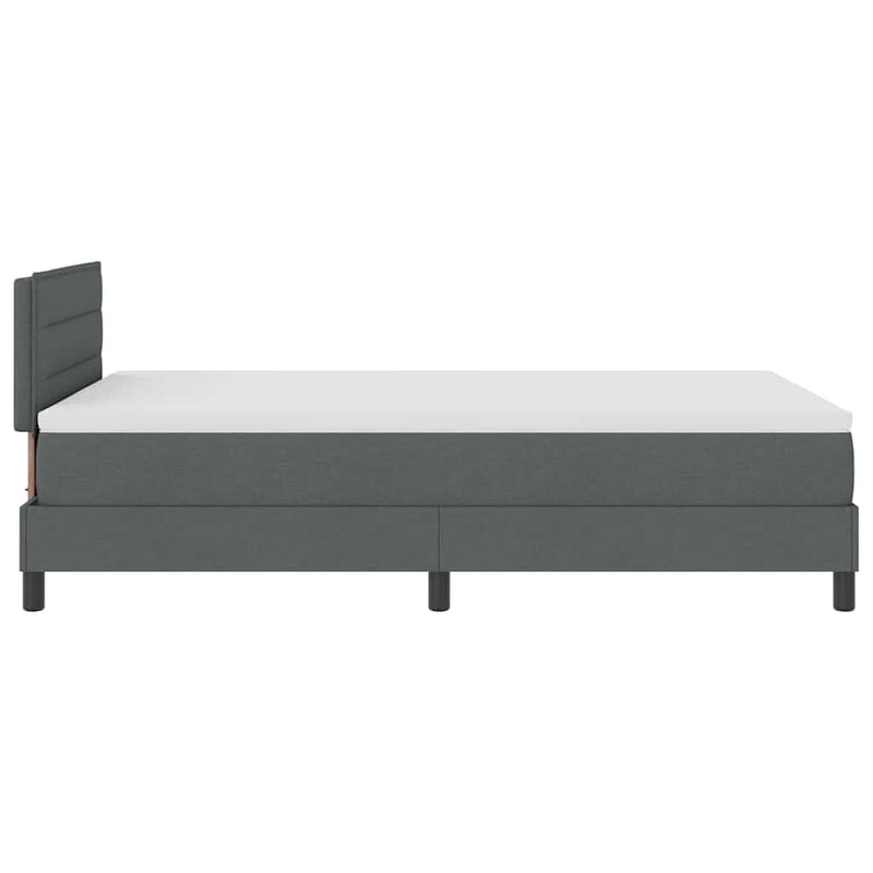 vidaXL Boxspring ágy matraccal Sötétszürke 120 x 200 cm szövet