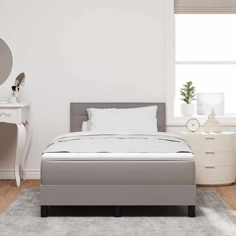 vidaXL Boxspring ágy matraccal matracmal Tópszínű 120 x 200 cm szövet