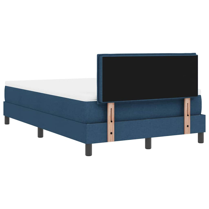 vidaXL Boxspring ágy matraccal matracmal Kék 120 x 200 cm szövet