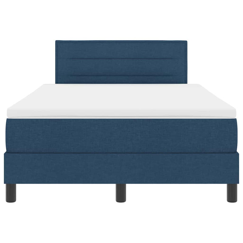 vidaXL Boxspring ágy matraccal matracmal Kék 120 x 200 cm szövet