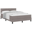 vidaXL Boxrugós ágy fejtámlával Tópszínű 160 x 200 cm szövet