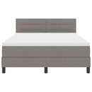 vidaXL Boxrugós ágy fejtámlával Tópszínű 160 x 200 cm szövet