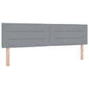 vidaXL Boxrugós ágy fejtámlával Világosszürke 180 x 200 cm szövet