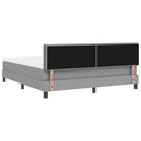 vidaXL Boxrugós ágy fejtámlával Világosszürke 180 x 200 cm szövet