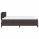 vidaXL Boxrugós ágy fejtámlával Sötét Barna 180 x 200 cm szövet