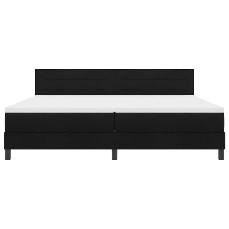 vidaXL Boxspring ágy matraccal matracmal Fekete 200 x 200 cm szövet