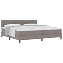 vidaXL Boxrugós ágy párnával fejtámlával Tópszínű 200 x 200 cm szövet