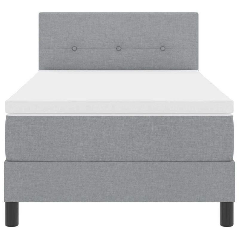 vidaXL Boxspring ágy matraccal Világosszürke 80 x 200 cm szövet