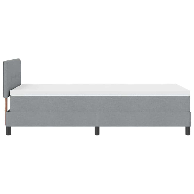 vidaXL Boxspring ágy matraccal Világosszürke 80 x 200 cm szövet