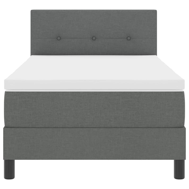vidaXL Boxspring ágy matraccal Sötétszürke 80 x 200 cm szövet