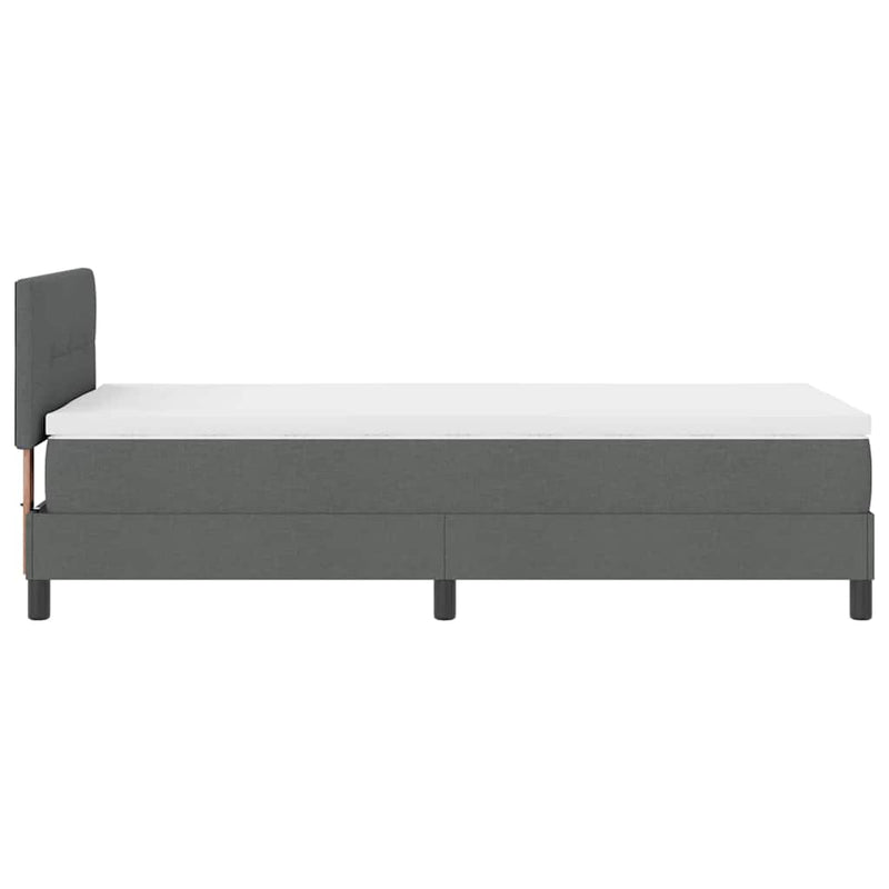 vidaXL Boxspring ágy matraccal Sötétszürke 80 x 200 cm szövet