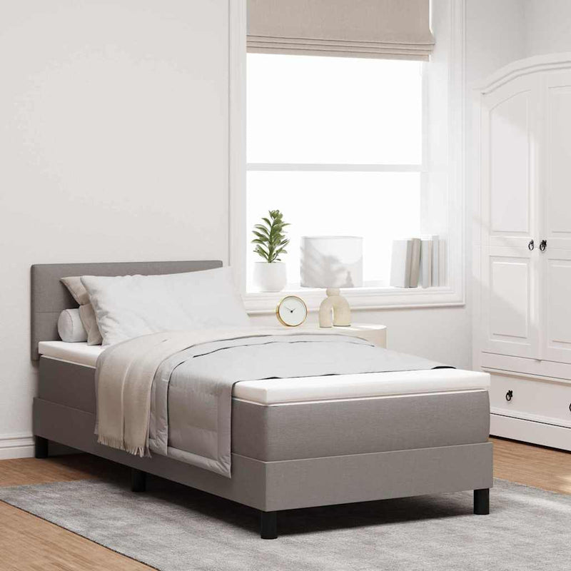 vidaXL Boxspring ágy matraccal matracmal Tópszínű 80 x 200 cm szövet