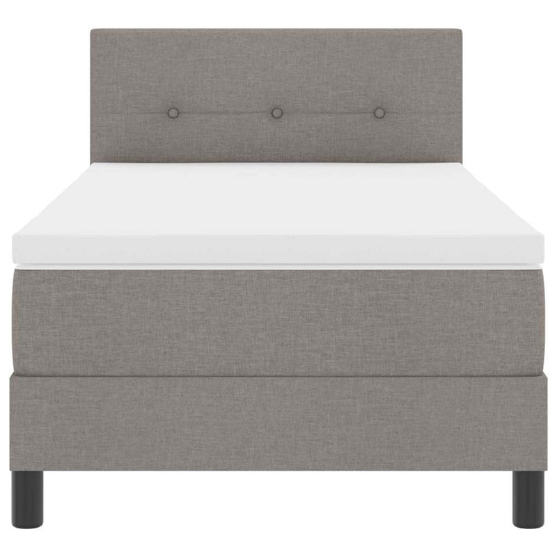 vidaXL Boxspring ágy matraccal matracmal Tópszínű 80 x 200 cm szövet