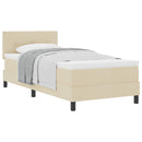 vidaXL Boxspring ágy matraccal matracmal Krém 80 x 200 cm szövet