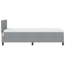 vidaXL Boxrugós ágy fejtámlával Világosszürke 100 x 200 cm szövet
