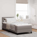 vidaXL Boxrugós ágy fejtámlával Tópszínű 100 x 200 cm szövet