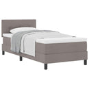 vidaXL Boxrugós ágy fejtámlával Tópszínű 100 x 200 cm szövet