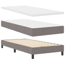 vidaXL Boxrugós ágy fejtámlával Tópszínű 100 x 200 cm szövet