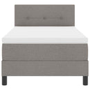 vidaXL Boxrugós ágy fejtámlával Tópszínű 100 x 200 cm szövet
