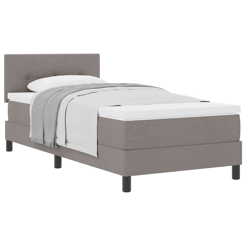 vidaXL Boxspring ágy matraccal matracmal Tópszínű 100 x 200 cm szövet