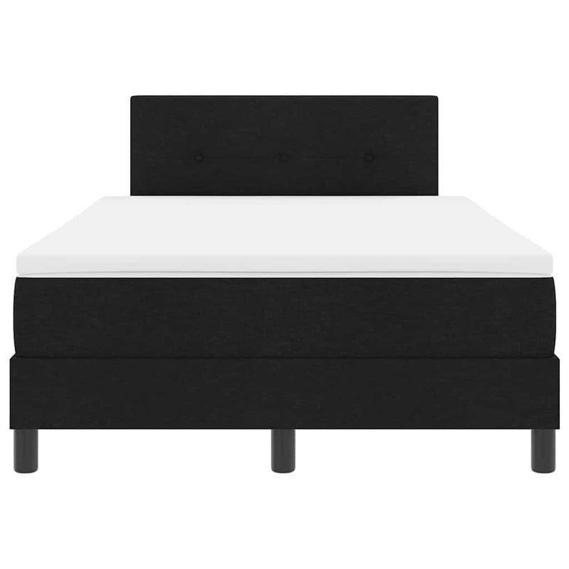 vidaXL Boxspring ágy matraccal matracmal Fekete 120 x 190 cm szövet