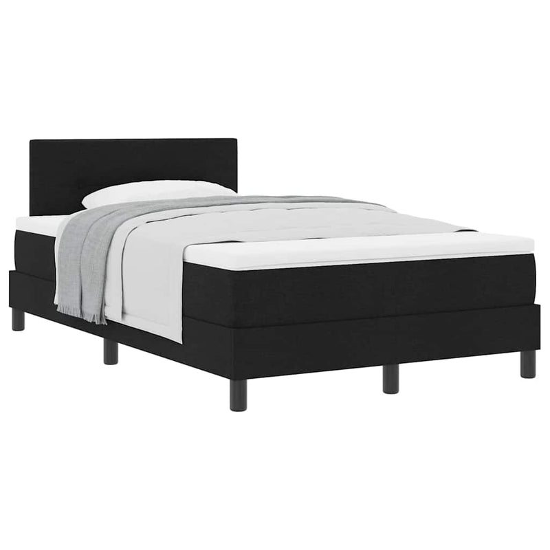 vidaXL Boxspring ágy matraccal matracmal Fekete 120 x 190 cm szövet