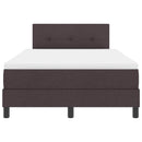 vidaXL Boxrugós ágy fejtámlával Sötét Barna 120 x 190 cm szövet