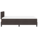 vidaXL Boxrugós ágy fejtámlával Sötét Barna 120 x 190 cm szövet