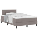 vidaXL Boxrugós ágy fejtámlával Tópszínű 120 x 190 cm szövet