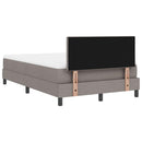 vidaXL Boxrugós ágy fejtámlával Tópszínű 120 x 190 cm szövet