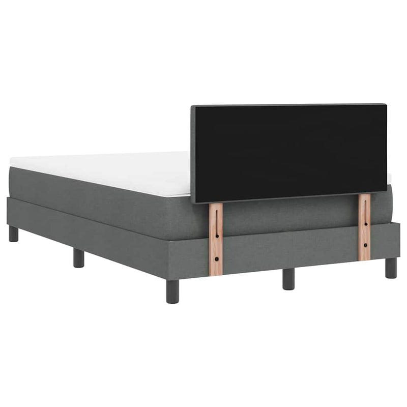 vidaXL Boxspring ágy matraccal Sötétszürke 120 x 200 cm szövet