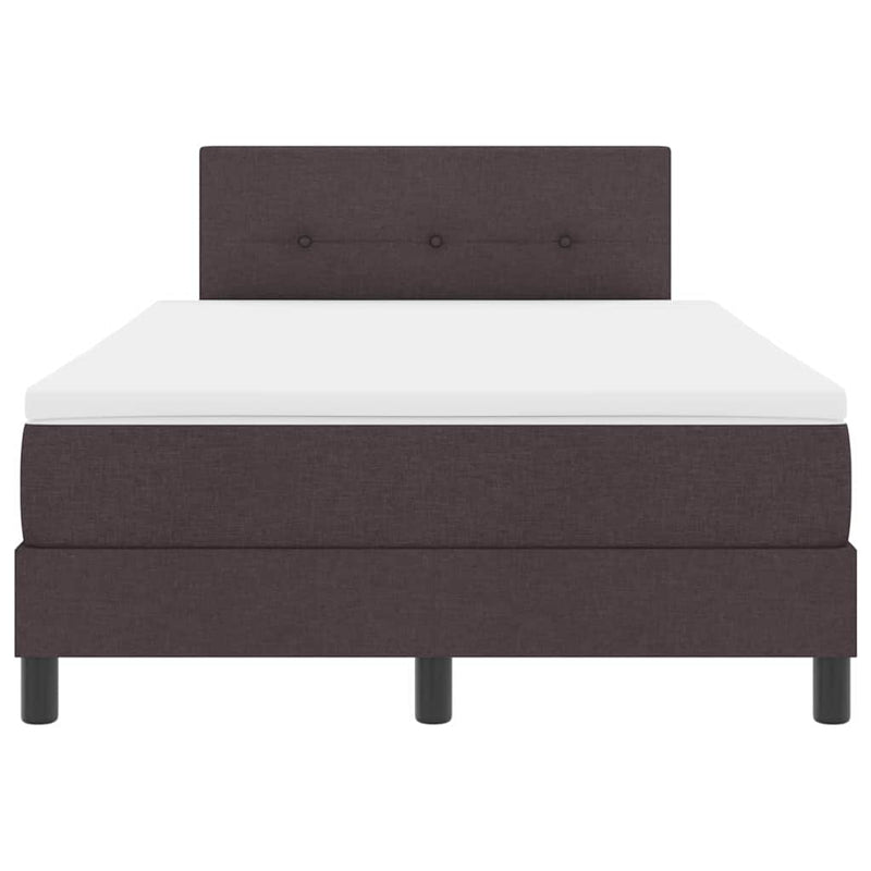 vidaXL Boxspring ágy matraccal Sötét Barna 120 x 200 cm szövet