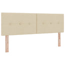 vidaXL Boxrugós ágy fejtámlával Krém 160 x 200 cm szövet