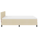 vidaXL Boxrugós ágy fejtámlával Krém 160 x 200 cm szövet