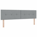 vidaXL Boxrugós ágy fejtámlával Világosszürke 180 x 200 cm szövet