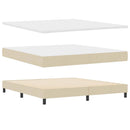 vidaXL Boxrugós ágy fejtámlával Krém 180 x 200 cm szövet