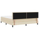 vidaXL Boxrugós ágy fejtámlával Krém 180 x 200 cm szövet
