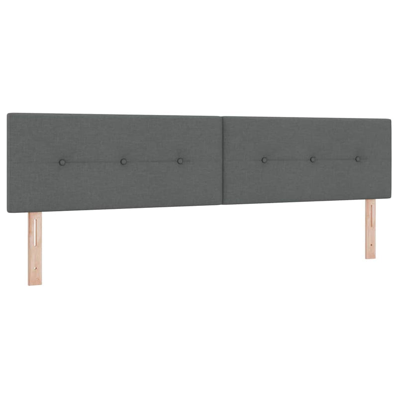 vidaXL Boxspring ágy matraccal Sötétszürke 200 x 200 cm szövet