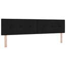 vidaXL Boxrugós ágy fejtámlával Fekete 200 x 200 cm szövet
