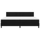 vidaXL Boxrugós ágy fejtámlával Fekete 200 x 200 cm szövet