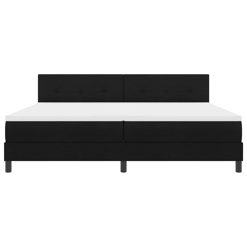 vidaXL Boxspring ágy matraccal matracmal Fekete 200 x 200 cm szövet