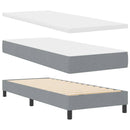 vidaXL Boxrugós ágy fejtámlával Világosszürke 80 x 200 cm szövet