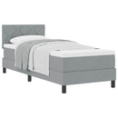 vidaXL Boxspring ágy matraccal Világosszürke 80 x 200 cm szövet