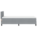 vidaXL Boxrugós ágy fejtámlával Világosszürke 80 x 200 cm szövet