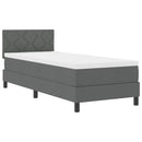vidaXL Boxspring ágy matraccal Sötétszürke 80 x 200 cm szövet