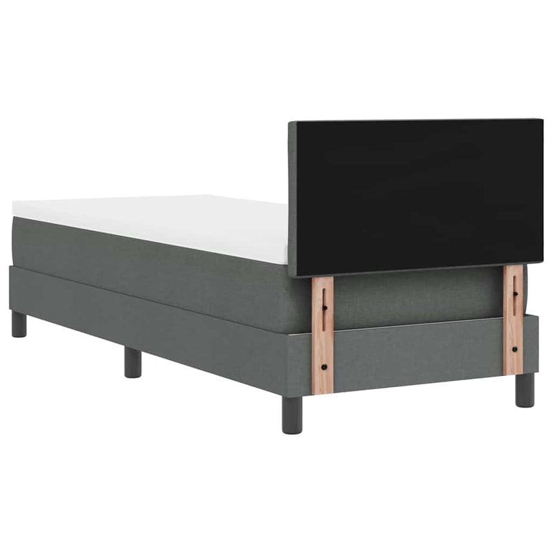 vidaXL Boxspring ágy matraccal Sötétszürke 80 x 200 cm szövet
