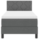 vidaXL Boxspring ágy matraccal Sötétszürke 80 x 200 cm szövet