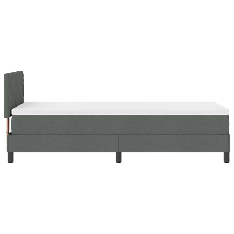 vidaXL Boxspring ágy matraccal Sötétszürke 80 x 200 cm szövet